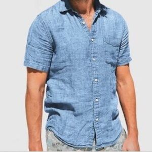 Michael Kors Casual Blue Button Down Shirt